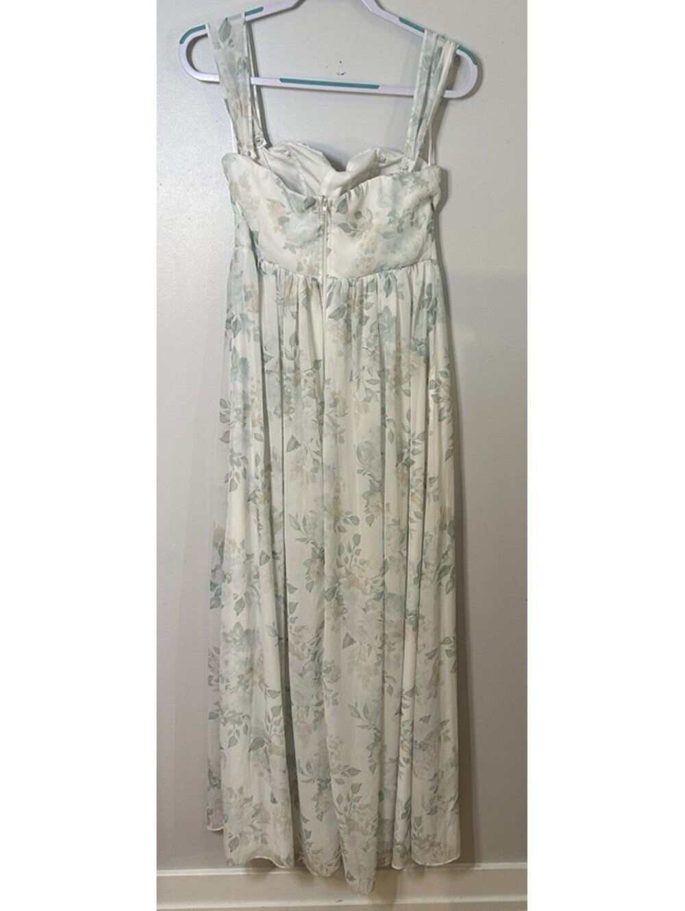 Birdy Grey White & Grey Floral Chiffon Convertible Mother Of The Bride Dress Med